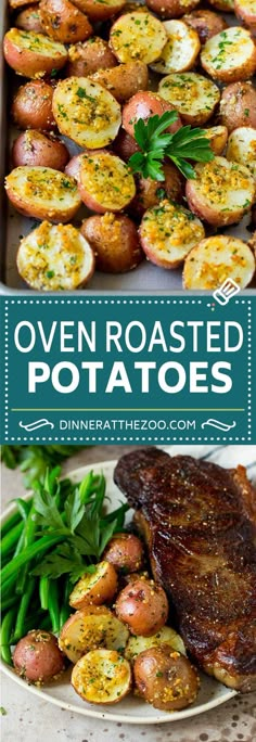 oven roasted potatoes are the perfect side dish for any meal