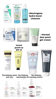 Hyram Approved Skincare, Skin Care Routine Cera Ve, Cerave Face Wash For Oily Skin, Best Drugstore Face Wash, Neutrogena Oil Free Acne Moisturizer, Neutrogena Oil Free Acne Wash, Recommended Skin Care Products, Skin Care Order, Skincare Inspiration