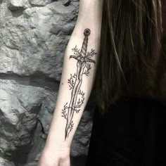 But with crown of thorns and words, but God Thorn Tattoo, Tattoos Matching, Knife Tattoo, Tattoos Pictures, Tattoo Inspiration Men, Cross Tattoo Designs, Tattoo Symbols, Omerta Tattoo, Vine Tattoos