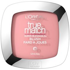 True Match Blush flawlessly complements your skin tone and undertone. The super-blendable powder blush formula has a soft texture that goes on smooth and blends evenly into skin. Use for a buildable, natural flush of color to brighten up your cheekbones. Coordinate with your True Match Foundation or Tinted Serum with Hyaluronic Acid, True Match Powder, and True Match Concealer. Instructions: Expert Application Technique Sweep it where the sun naturally hits your face—your forehead, cheeks, chin, Concealer Packaging, Benefit Dandelion Blush, Loreal Paris True Match, True Match Foundation, Powder Texture, Makeup Powder, Blush Highlighter, No Foundation Makeup, L Oreal