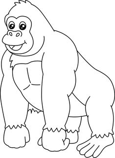 a gorilla standing with his legs crossed