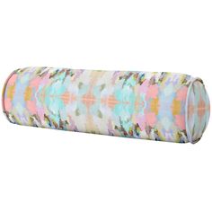 an image of a roll of fabric on a white background with pink, blue and green colors