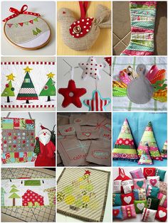 many different pictures of christmas decorations and crafts