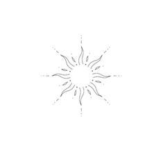 the outline of a sun on a white background