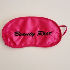 Pink With Black 'Beauty Rest' Sleep Mask, Eye Mask, Perfect Condition See Images For Measurements And Condition Ask Questions! Make Me An Offer Bundle To Save! All Packages Are Mailed In Recycled Materials No Trades, Refunds, Returns- All Sales Are Final! Sleeping Mask, Black Beauty, Sleep Mask, Recycled Materials, Pink Black, Face Masks, Eye Mask, Face Mask, Editorial