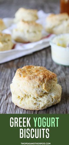 a close up of some biscuits on a table