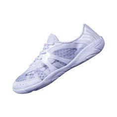 a white tennis shoe on a white background