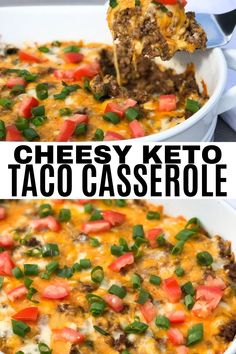 low carb / keto taco casserole is an easy and delicious side dish