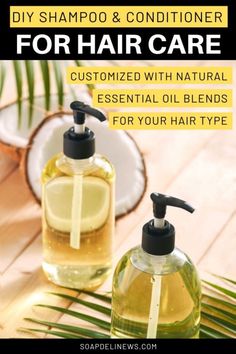 Essential Oil Shampoo And Conditioner, Essential Oils For Shampoo, Homemade Organic Shampoo And Conditioner, How To Make Shampoo Homemade, Organic Shampoo Recipe, Make Your Own Shampoo And Conditioner, How To Make Your Own Shampoo, Diy Shampoo And Conditioner, Essential Oil Shampoo Recipe