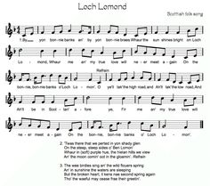 a sheet with the words loch lemond written in black and white on it