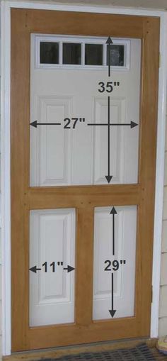 the measurements for an exterior door