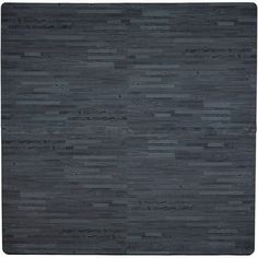 an area rug with wooden planks on the floor in black and grey tones,