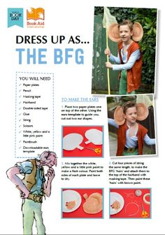 a brochure with pictures of children dressed up as the b f g