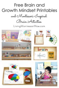 the free brain and growth minds printables are great for kids to practice their reading skills