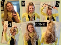 Curling Hair, Simple and fast! Curling Long Hair, Ponytail Curls, Curls For Long Hair, Hair Simple, Hair Tips, Up Girl