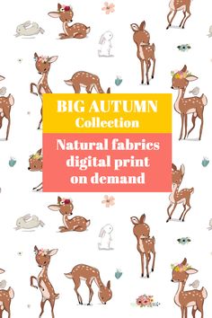 the big autumn collection features deers and flowers