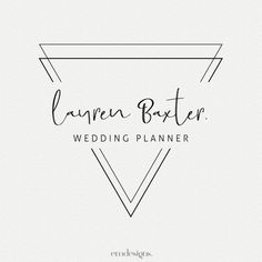 the logo for lauren baxter's wedding planner is shown in black on a white background