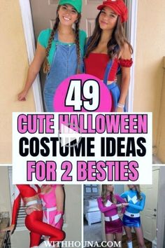 ✓ Halloween is a magical time of year where creativity knows no bounds. Whether youre gearing up for a spooky party. Costumes For Sisters, Halloween Costumes For Sisters, Pair Halloween Costumes, Two Person Halloween Costumes, Halloween Fashion Outfits, Sister Halloween Costumes, Pair Costumes, Best Friend Costumes