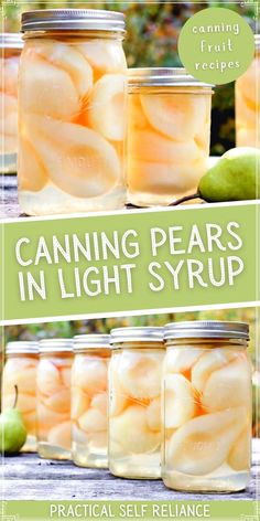 canning pears in light syrup is an easy way to use canned fruit for dessert