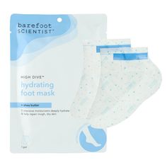 A deeply hydrating foot mask for soft, silky smooth feet. Feet Mask, High Dive, Hair Dryness, Spf Face, Travel Size Beauty Products, Foot Mask, Eyebrow Eyeshadow, Eucalyptus Mint, Sock Booties