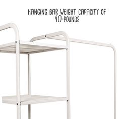 the hanging bar weight capacity of 40 pounds