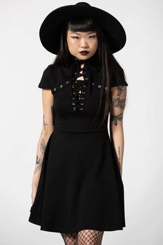 Tied Up Skater Dress | Killstar Ballroom Blitz, Killstar Dress, Fran Fine, Perfect Figure, Perfect Wardrobe, The Fear, Alternative Outfits, Dress Gift, Tie Dress