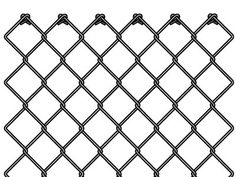 a black and white image of a chain link fence, with the top section missing