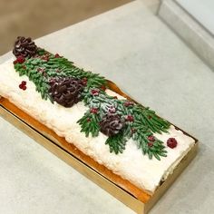 a decorated cake sitting on top of a counter