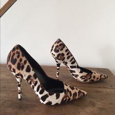 Brand New. Never Worn. They Fit Small And Narrow. Although Listed As A 38, They Are More Likely To Fit A Size 7 Foot. (I’m A 7 1/2 And They Are Too Small). They Are So Beautiful, But Sadly I Can’t Wear Them! Elegant Leopard Print Fall Heels, Chic Leopard Print Fitted Heels, Chanel Iphone Case, Elegant Leopard Print Ankle Strap Heels, Dolce Gabbana Shoes, Leopard Print Leather Heels With 4-inch Heel, Chic 4-inch Heel Leopard Print Heels, Winter Attire, Calf Hair