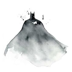 a black and white drawing of a batman