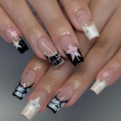 Painting Nails, Nagel Tips, Nails Winter, Y2k Nails, Almond Acrylic Nails, Dark Nails