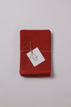 Arles Studio Rosso Napkin Set, curated by Shop Sommer in San Francisco. Fragrance Library, All Holidays, Hair Fragrance, Cotton Napkins, Simple Pleasures, Napkins Set, Natural Texture, Hand Dyeing, Napkins