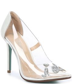 Baby Blue Shoes, Bridal Pumps, Blue By Betsey Johnson, Clear Shoes, Cinderella Shoes, Wedding Vision, Bridal Heels, Wedding Shoes Heels, Gowns Wedding