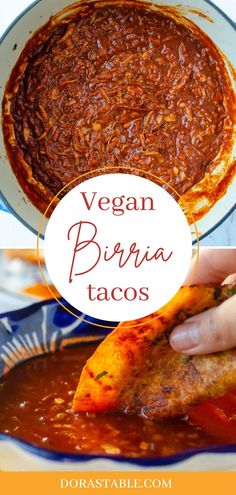 vegan burrito tacos with text overlay