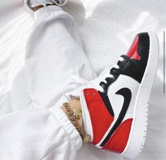 The perfect gift for friends, family, that special someone, or yourself ✨ - Exactly as shown in the pictures. - Brand New & Authentic. 💯 - Hand Painted with attention to detail. 👨‍🎨 - Waterproof and Flexible. ❤️ - Unisex model. Please refer to the Size Chart. - Free Worldwide Shipping. ✈︎ Hair Jordan, Air Jordan 1 Red, Air Jordan 1 Black, Jordan 1 Red, Custom Air Jordan 1, Air Jordan 1 Chicago, Jordan 1 Black, Air Jordan 1s, Mid Sneakers