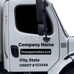 PRICES MAY VARY. ✅ 𝐅𝐔𝐋𝐋𝐘 𝐂𝐔𝐒𝐓𝐎𝐌𝐈𝐙𝐄𝐃 𝐃𝐄𝐂𝐀𝐋𝐒: Our large semi-truck door decals are customized according to your needs. You have a variety of choices in colors, fonts, and text. Your company name, location(optional), and USDOT# or MC# are displayed. Many Sizes, Colors, and Styles are available. ✅ 𝐒𝐔𝐏𝐄𝐑𝐈𝐎𝐑 𝐐𝐔𝐀𝐋𝐈𝐓𝐘 𝐃𝐄𝐂𝐀𝐋𝐒: These superior quality decals are super easy to use. Decals are self-adhesive and simple to apply and remove without leaving residue behin Truck Names, Door Vinyl, Trucking Business, Box Truck, Truck Decals, Door Decals, Semi Truck, Custom Fonts, City State