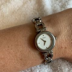 Coach Bracelet Style Watch. Does Not Come With Any Extra Links. 8 Inches. Some Links Can Be Removed But My Wrist Is 6 Inches And It’s A Bracelet Style So I Wore It Larger. Silver With White Face. Very Time Slightly Large Than A Dime Size Face. Needs Battery Silver Womens Watch, Joules Rain Boots, Silver Watches, Coach Watch, Boyfriend Watch, Silver Watches Women, Style Watch, Bracelet Style, A Bracelet