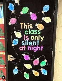 this class is only silent at night door decoration