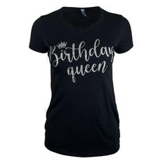 MISS POPULAR Birthday Tank Top for Women with Chest Print| Glitter Birthday Girl, Queen, Squad, Its My Birthday | Sizes S-3XL Size: L.  Color: Black.  Gender: female.  Age Group: adult. Birthday Tanks, Womens Basic Tops, Glitter Birthday, Tank Top For Women, Women Essentials, Womens Basic, Top For Women, T Shirt For Women, Soft Shorts