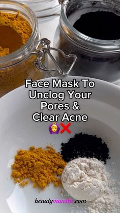 Your pores may be filled with gunk and need to be purged so first use this anti-acne face mask it works wonders! Unclog Pores On Face, Natural Pore Cleanser, Diy Mask For Acne, Best Diy Face Masks For Acne, Unclog Pores On Face Diy, Acne Mask Homemade, Face Mask For Acne And Pimples, Deep Pore Cleansing Mask Diy, Face Mask Acne