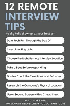 Wondering how to prepare for a remote job interview? These 12 practical tips will help you overcome technical challenges, boost your confidence, and shine as your best self during virtual interviews. Whether you're a freelancer, remote worker, or digital nomad, these tips are a game-changer. Click to read the full guide!
 #RemoteInterviewTips #VirtualJobInterview #WorkFromAnywhere #RemoteWorkSuccess #JobInterviewPrep #FreelancerTips