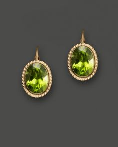 Fanciful baroque design meets contemporary style in these striking 14K yellow gold earrings. Rope frame faceted peridot adds just the right touch of elegance to your signature look. Baroque Design, Peridot Earrings, Peridot Green, Classy Jewelry, Exclusive Jewelry, Yellow Gold Earring, Designer Jewelry, Green Gold, Yellow Gold Rings