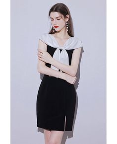 Get 10% off now! Buy romantic little black mini dress with white bow knot at cheap price online. Free stable shipping and pro custom service since 2009. Elegant White Mini Dress With Bow, Black Knee-length Mini Dress With Bow, Formal Black Mini Dress With Bow, Black Mini Dress With Bow For Formal Occasions, Black Mini Dress With Bow, Bow Knot, Black Mini Dress, White Bow, Lovely Dresses