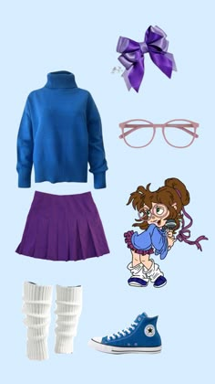 outfit inspired by jeanette from the chipettes! 80s version 💜 #outfitinspo #vibes #halloween #halloweencostume #outfitideas #outfit #aesthetic #preppy #preppygirl #preppyaesthetic The Chipettes 80s, Genshin Inspired Outfits, Jon Snow And Ghost, College Bucket List, The Chipettes, Wattpad Ideas, Halloween Outfit Ideas, Halloween Coustumes