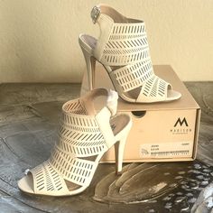 "Jeana" Ivory White 4" Heels By Shoedazzle Size 6.5 New In Box Brand New, Never Worn And In Box Thanks For Looking! Elevate Your Shoe Game With These Stunning Ivory White 4" Heels From Shoedazzle. The Ultra High Heel Height Is Perfect For Adding A Touch Of Glamour To Any Outfit. The Buckle Closure Ensures A Secure Fit, While The Faux Leather Upper Material Adds A Touch Of Luxury. With A Us Shoe Size Of 6.5, These Heels Are A Must-Have Addition To Any Woman's Shoe Collection. The White Color Adds Ankle Boot Heels, Boot Heels, Box Color, Shoe Dazzle, Ivory White, Heeled Ankle Boots, Women's Footwear, Shoe Game, Shoe Collection