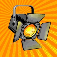 an old fashioned camera on a tripod with yellow rays in the background - miscellaneous objects