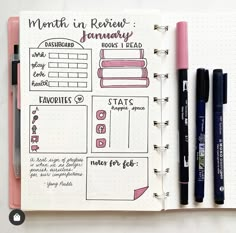 Month In Review Bullet Journal, Bujo Monthly Review, Monthly Journal Layout, Monthly Review Bullet Journal, Bullet Journal Monthly Review, Monthly Journal Ideas, Bullet Journal Easy, Bullet Journal Month