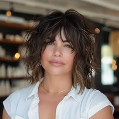 30 Short Wavy Bob Haircuts Trending Right Now Natural Wavy Bob With Bangs, Thick Wavy Bob With Bangs, Short Wavy Bob With Bangs, Chic Wavy Bob, Textured Bob With Bangs, Hair Cuts 2024 Trends Wavy, 2024 Wavy Hair Trends For Women, Short Wavy Bob