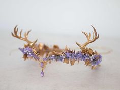 This beautiful flower elven tiara is a lovely accessory, perfect for a party or wedding.  Our stunning faux flowers look like the real. Head circumference:  one size fits all (adjustable) / fits adults and older children If the crown should fit the baby, after buying please give head circumference Celtic Flower Crown, Woodland Wedding Tiara, Flower Crown Fairy, Antler Flower Crown, Elf Headpiece, Gold Elven Crown, Wedding Woodland Tiara, Woodland Fairy Crown, Lavender Flower Crown