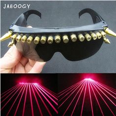 Riveted Red Laser Sunglasses Led Light Stick, Led Costume, Led Stick, Night Bar, Dance Equipment